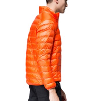 Customize Men's Packable Down Jacket Hooded Lightweight Puffer Jacket DM-DJ002